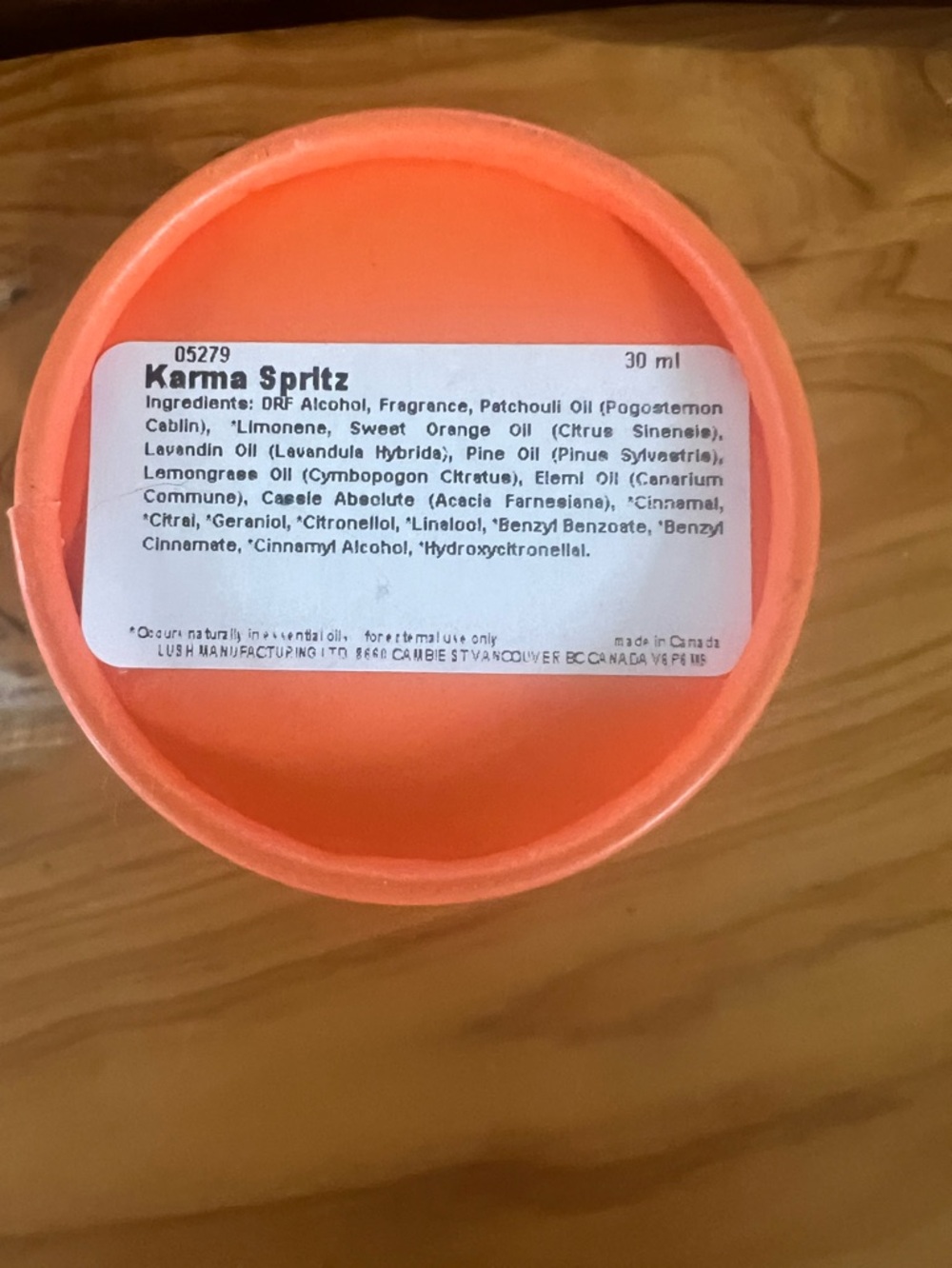 Lush Karma Spritz Perfume 30mL Gorilla  Perfumes Vintage Unused - Picture 6 of 6